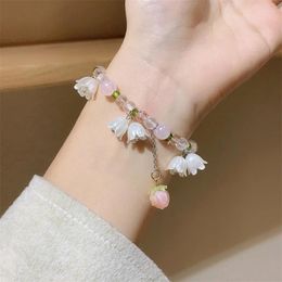 Bedelarmbanden Mode Witte Bloemen Trend Convallaria Majalis Parelarmband