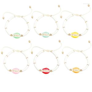 Pulseras con dijes Joyería de moda para mujer Venta al por mayor Surfer Arcilla polimérica Brillante Colorido Concha Mujer Boho Verano Accesorios GiftsCharm Int