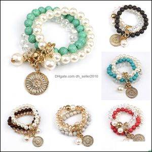 Bedelarmbanden fijne sieraden speciale weefgetormband uniek meest ontwerpimitatie turquoise mode mtilayer armband drop deli dhseller2010 dhmxz