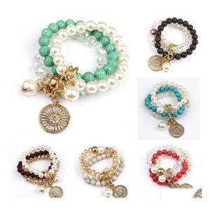 Bedelarmbanden fijne sieraden speciale weefgetulband uniek meest ontwerpimitatie turquoise mode mtilayer armband drop levering dhsjr