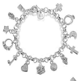 Bracelets porte-bonheur pour femmes perles creuses Bracelet exquis bijoux fins mariage cadeau d'anniversaire livraison directe Dhmno