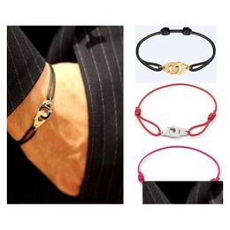 Bracelets de charme France Bijoux célèbres Dinh Van Bracelet pour femmes Mode 925 Sterling Sier Corde Menottes Drop Livraison Dh23L