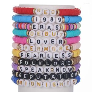 Bracelets charme bracelet ventilateur couleur polymère argile