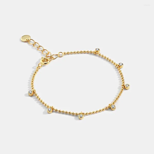 Bracelets de charme Friendshi Crystal Gemstone pour femmes avec cuivre et placage en or 14 carats comme cadeau d'anniversaire en gros