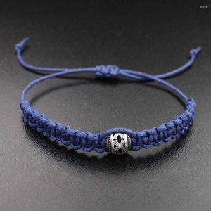 Bracelets de charme amitié de corde tressée filetage corde de bracelet de perle en acier inoxydable pour les hommes les femmes couples ne se fondent jamais