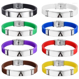 Bracelets de charme Jeu Apex Legends Bracelet Bracelet Figurine En Acier Inoxydable Souvenir Bijoux En Silicone