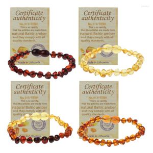 Bedelarmbanden Echte Baltische Amber Tissing Bracelet Lucky Baby Beads Healing Gift 066c