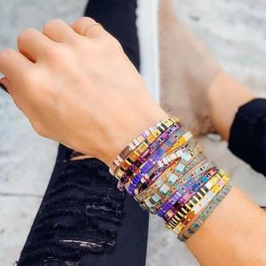 Bedelarmbanden go2boho elegante miyuki tila armband set ins mode sieraden veelkleurige kralen stretch voor vrouwen 2023 trend