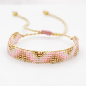Bracelets porte-bonheur Go2boho mode ethnique métier à tisser bijoux motif géométrique réglable perles Miyuki pour femme 230801