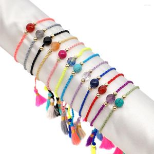 Bracelets porte-bonheur Go2Boho amitié Bracelet en pierre naturelle pour femmes bijoux 2023 gland chaîne réglable Braclet apporter de la chance