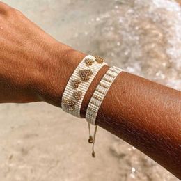 Bracelets Charm Go2Boho Miyuki Juego de cuentas hechas a mano Joyería Boho Beach Heart Vacation Gift Pulseras Moda 2022Charm Inte22