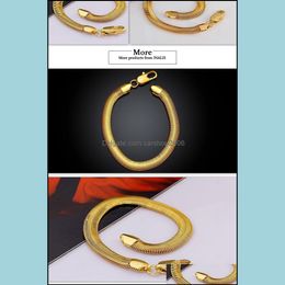 Bracelets de charme Bracelet en or européen mince jaune 18 carats bracelet livraison directe 2021 bijoux Carshop2006 Dhoxj