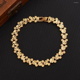 Charm Armbanden Gouden Plaat Sieraden Armband Vrouwen Mannen Fijne Pulseira Feminina Bruiloft Bizuteria 24 K Gouden Kleur Engagement Bangle Party