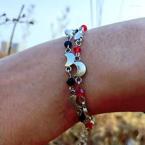 Bracelets de charme gothique rétro lune bracelet pour femmes magique coloré cristal sorcellerie païen bracelet main accessoires bijoux VGH035