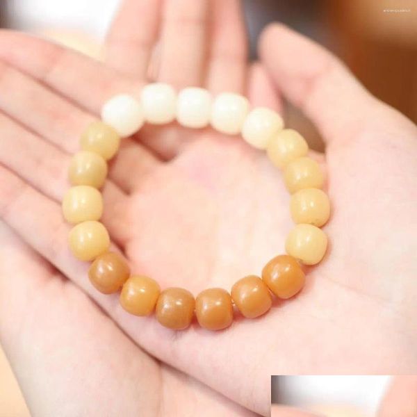 Bracelets de charme progressif Bodhi racine main chaîne enveloppement doigts doux tenant blanc Jade torsion Zi livraison directe bijoux Otm5S