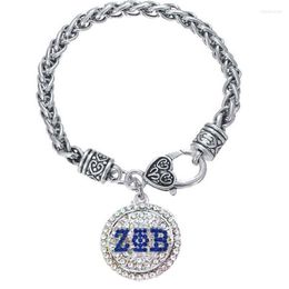 Bedelarmbanden Griekse vrouwenclub Zeta phi beta kristal armband bangle Jeverycharm Inte22