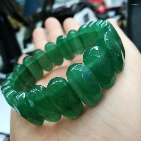 Gema natural de la pulsera de los granos de la piedra de los jades de la aventurina verde de las pulseras del encanto para el regalo de la mujer ¡Venta al por mayor!