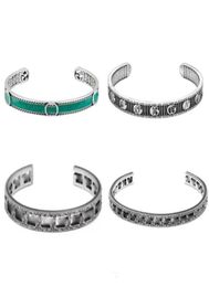bracelets de charme Gu bijoux de créateur de luxe en argent sterling 925 creux carré émail lettre G bracelets pour hommes et femmes 6667468