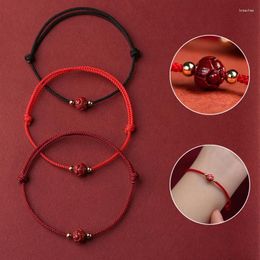 Bedelarmbanden met de hand gevlochten cirkelvormige boeddhistische lotus rood touw gelukkige armband aanpassen vrouwen mannen bangle anklet zegen cadeau voor vriendenliefhebber