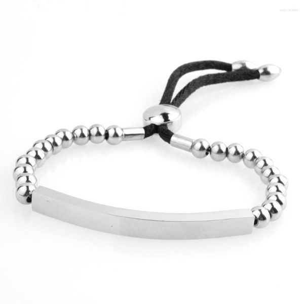 Bracelets porte-bonheur faits à la main 6 MM perles boules tressées macramé cordon d'enroulement Bracelet perlé Bracelets réglable corde bijoux pour hommes femmes