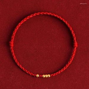 Bracelets de charme Perles faites à la main Bracelet tibétain Lucky Red String Réglable Couple Distance Amitié Amoureux Cadeaux