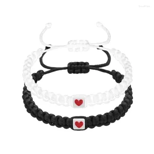 Pulseras de encanto Braceletas Brailas hechas a mano Joyas para mujeres para mujeres amor CARDED CARDETA BLANCA THANCA PARA AMORT