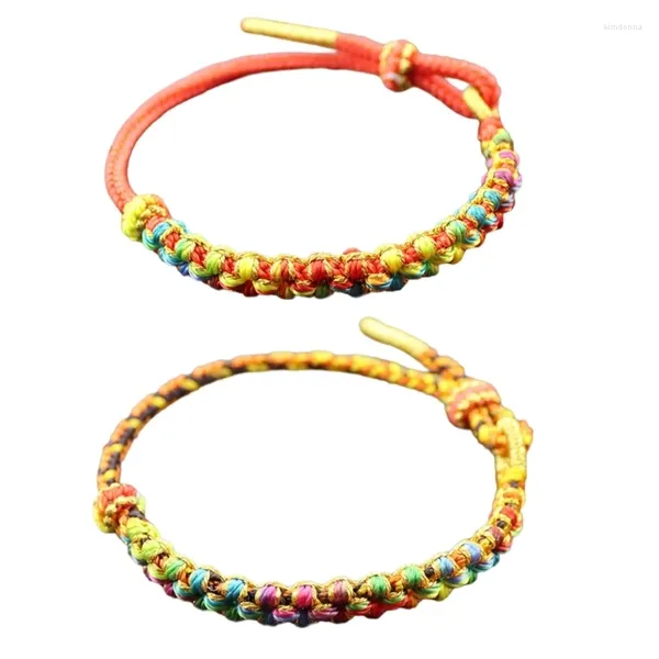 Bracelets de charme bracelets à la main chinois pêche chanceuse pêche noués bracelet bracelet élastique goutte à bracelet