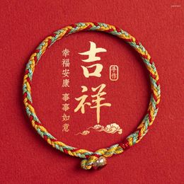 Charmearmbanden Handgemaakte Chinese Gevlochten Tibetaans Boeddhistische Geweven Knopen Heren Dames Lucky Red String Voor Bescherming