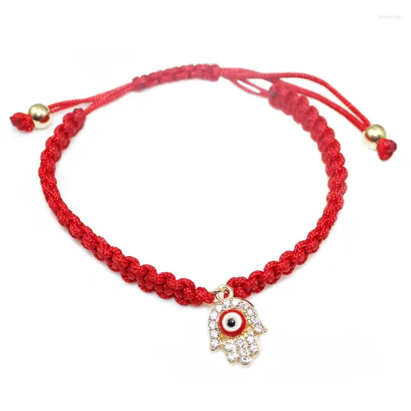 Pulseras de encanto Hamsa Hamsa Hamsa Hand Eye Eye Tre You Lucky Protect Amistad pacífica Amistad turca Rope