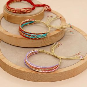 Bedelarmbanden Handgemaakte Miyuki Zaadkraalarmband - Kleurrijke meerlaagse wikkelketting voor dames en heren, perfect cadeau-idee