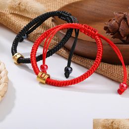 Bedelarmbanden handgemaakt touw gevlochten armband rood zwart Tibetaanse boeddhistische liefde gelukkige Mexicaanse vriendschapsbrief bedelarmbanden voor w dhin5