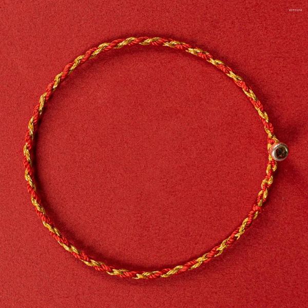 Bracelets de charme à la main tibétain bouddhiste corde rouge pour la protection femmes tricotées à la main corde chanceuse tissé bracelet tressé bijoux cadeau