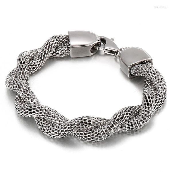 Bracelets porte-bonheur HAOLYNJOY étrange chaîne torsadée en acier inoxydable hommes Punk mode Bracelet bijoux