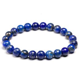 Bedelarmbanden van hoge kwaliteit natuurlijke lapis lazuli blauwe stenen kralen armbanden voor vrouwen mannen rekken armband paar yoga sieraden vrouwelijk mannelijk geschenk 230403