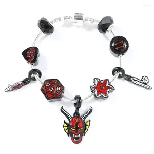 BROIM BRACELETS Horror tv -shows Strange Things's Gothic Red Devil For Men Teen Boys Trendy Accessories Gifts Fans