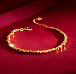 Bracelets de charme IF LOVE LOVE Classic Golden Géométrique Per perlé Fashion Corée Chic pour les femmes Traf Gift High Quality Bijoux Wholesal4792741