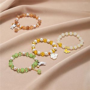 Bracelets de charme en cristal Bracelet femme couleur magique lumière luxe goutte huile astronaute papillon fait à la main pour les femmes