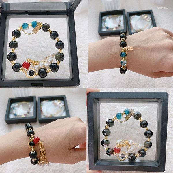 Pulseras con dijes en stock hechas a mano hasta el final de la luna Chang Yue Jin Ming Tantai Ye Li Susu Leo Luo Yunxi Glaze pulsera cuerda de mano