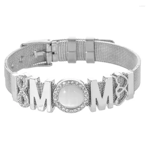 Bedelarmbanden Infinity Love MOM Set roestvrij staal DIY fijne armband voor vrouwen mode-sieraden Moederdag cadeau