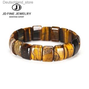 Bracelets de charme JD pierre naturelle coloré yeux de tigre perles bracelets hommes femmes bracelets à la main cristal jaspe énergie bijoux pour cadeaux d'été Q230925