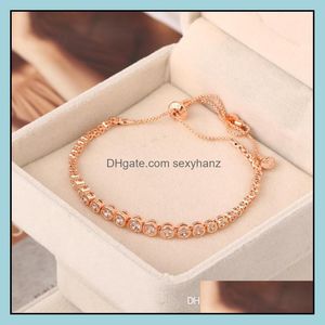 Bracelets de charme Bijoux Nom de marque Bracelet en laiton de qualité supérieure avec chaîne de diamant pour femmes et cadeaux de fête des mères Bijoux Drop Livraison 2021 I