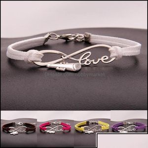 Charme Bracelets Bijoux Cheer Leader Corne Wish Infinity Love Veet Corde Wrap Bracelet Pour Femmes Hommes De Luxe Sport Cadeau Drop Delivery 202 Dh1Uf