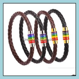 Bedelarmbanden sieraden mannen lederen handgemaakte wrap polsbandjes armbanden voor mode joodse groothandel 0777wh drop levering 2021 jgvqu