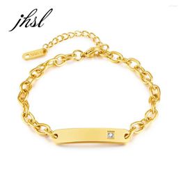 Charm Armbanden JHSL Trendy Roestvrij Staal Vriendin Gift Vrouwelijke Vrouwen Verklaring ID Goud Zilver Kleur Mode-sieraden Collectie