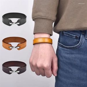 Bedelarmbanden Jiayiqi VingTage echt lederen wrap snoer voor handpolspolsband mannen vrouw punk bangle paar sieraden cadeau