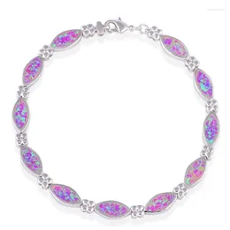 Bracelets de charme JLB-084 en gros forme d'oeil de cheval forme rose opale bijoux de mode bracelet prix d'usine pour les filles cadeau et la Saint-Valentin