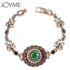 Bracelets porte-bonheur Joyme marque manchette Tribal ovale grand alliage couleur or strass pour filles main bijoux maman cadeau