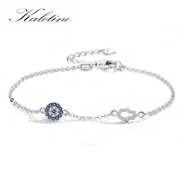 Bracelets porte-bonheur KALETINE Lucky Evil Eye Bracelets pour femme Bracelet en argent sterling 925 Oeil bleu Hamsa Main Fatima Main Turquie BijouxHKD2306925