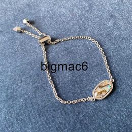 Bedelarmbanden Kendrascotts Designer Kendras Scotts Jeweley Oorknopjes Kristalcluster Eenvoudig Verkoperd Echt goud Sieraden Kristal Tanden Abalone Schelp C