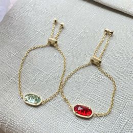 Bedelarmbanden kendrascotts ontwerper Kendras Scotts juwelen sjarey oorbellen kristalcluster eenvoudig koper vergulde ware gouden sieraden kristallen tanden abalone shell c24